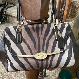 COACH Madison Phoebe Zebra Jacquard Tote